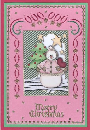 Snow-girl Card Topper by Irene Jardine