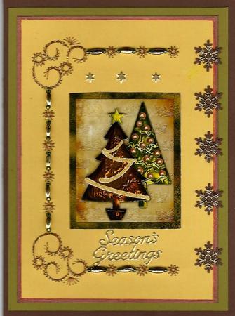 Pretty Metallic Christmas Trees by Irene Jardine