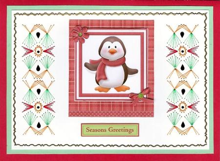 Christmas Penguin Topper & Decoupage by Irene Jardine