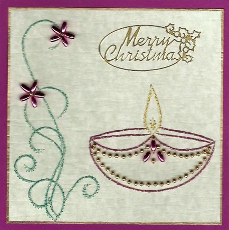 Ed021 Christmas Candle 2 by Irene Jardine