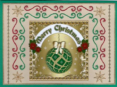 Christmas Bauble Square Topper 4 by Irene Jardine