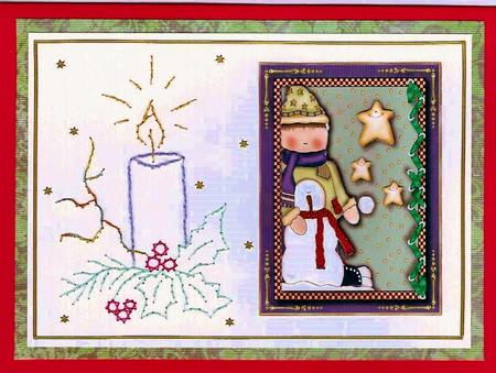 Old Fashion Christmas Card Topper 5 by Irene Jardine