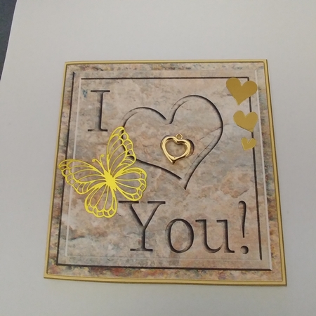 Set in Stone Love You Cut and Fold Card by Liz Fawcett
