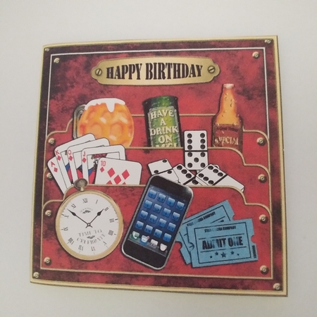 Birthday Just for Men  Quick Cut & Fold Card   by Liz Fawcett