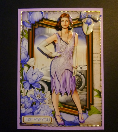 Art Deco Lady Lily 4 Sheet mini Kit Lilac by Jayne Jones