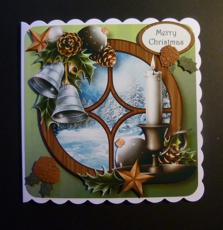 The Circular Christmas Window - The Candle by Jayne Jones