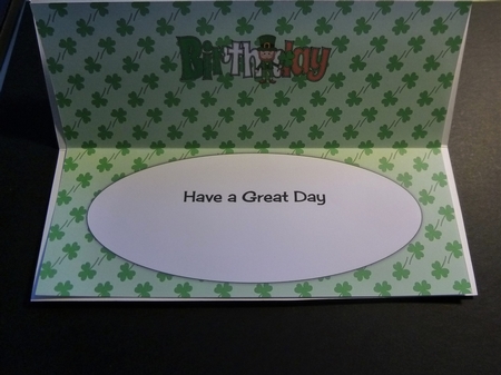 Irish Leprechaun BIRTHDAY large dl insert by Jayne Jones