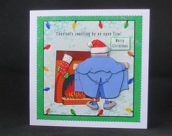 Chestnuts Roasting By An Open Fire - Decoupage by Jayne Jones