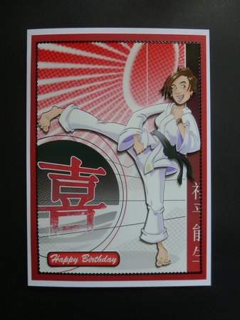 Karate Girl Brown Hair by Jayne Jones