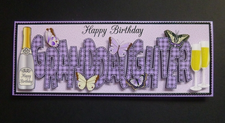 Butterflies & Bubbly GRANDDAUGHTER large dl 2 by Jayne Jones