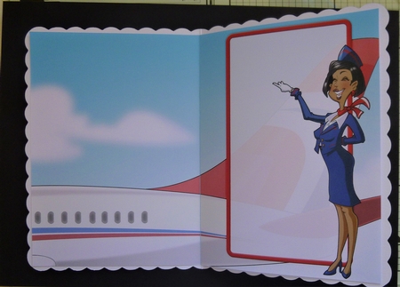 Air Hostess Blue and Red 2 Insert by Jayne Jones