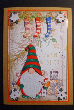 Christmas Nordic Watercolour Gnome Decoupage Topper 7 by Jayne Jones