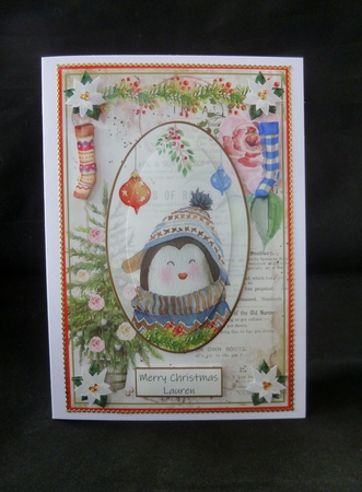 So cute Christmas Animals Decoupage Topper 4 by Jayne Jones