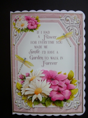 Petals and Dragonflies 5x7 by Jayne Jones