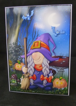 Halloween Gnome Witch A4 by Jayne Jones