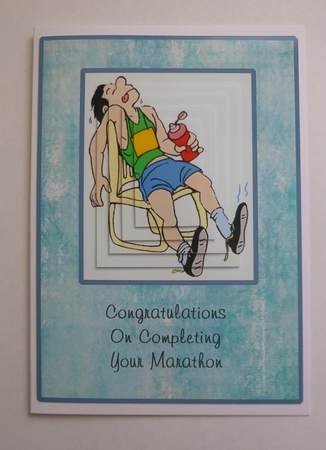 Exhausted Runner - Marathon Congratulations by Jayne Jones