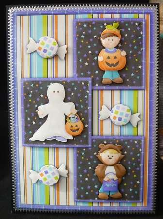 Trick or Treat Three Square Quick Card by Jayne Jones