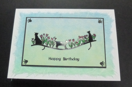 Green and Blue Textured Backing Sheet by Jayne Jones