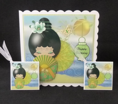 Hope Kokeshi Doll Mini Card Kit by Jayne Jones