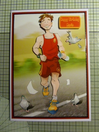 Jogger Dude (red) by Jayne Jones