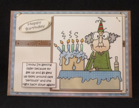 Gus Knows He's Getting Older Quick Card by Jayne Jones