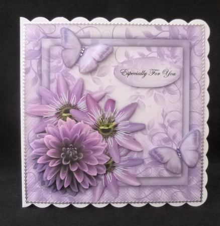 Beautiful Purple Dahlias & Passionflowers Mini Kit by Jayne Jones