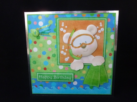 Snorkel Bear Topper/Card Front by Jayne Jones