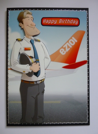 Airline Pilot Dude (Orange) by Jayne Jones