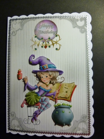 Hermione - Happy Birthday - A4 card making sheet - Decoupage by Jayne Jones