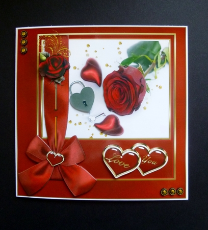 8x8 key to my heart with wrap around bow mini kit by Jayne Jones