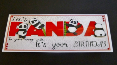 LETs PANDA TO YOUR EVERY WISH DL BIRTHDAY TOPPER by Jayne Jones