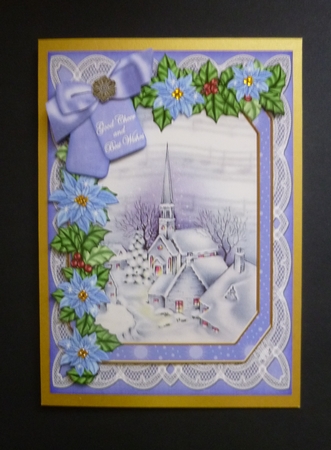 Blue Village Good Cheer 7x5in Fancy Lace Step by Step by Jayne Jones