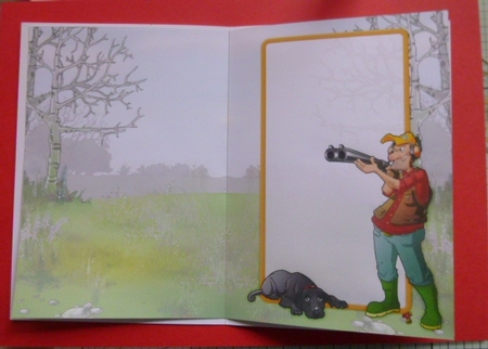 Pigeon Shooting Dude and his dog Insert by Jayne Jones