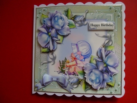Cute Birthday Girl Roses & Bows by Jayne Jones