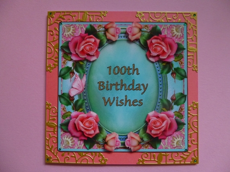 Mini Kit - 100th Birthday Wishes - Roses by Jayne Jones
