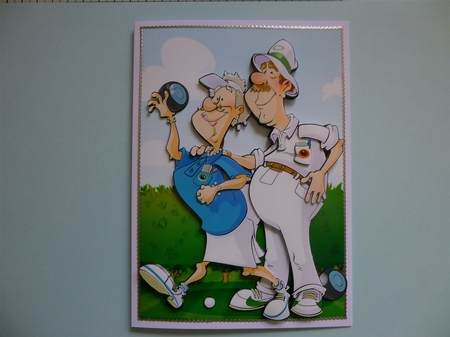 Bowling Dudes Couple 2 A4 by Jayne Jones