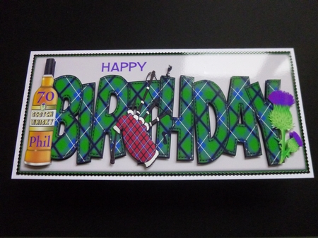 Scottish Theme BIRTHDAY large dl 2 by Jayne Jones