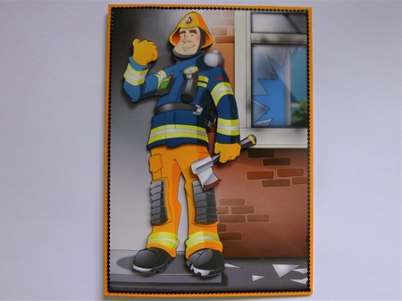 Fireman Dude A4 by Jayne Jones