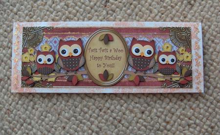 Red Owls Twit Twit a Woo Dl Decoupage Topper by Jayne Jones