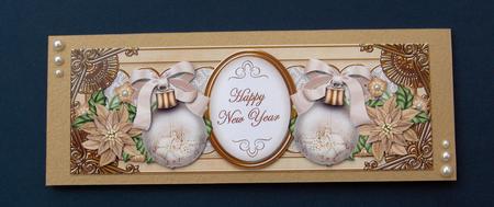 Cream Church Happy New Year Large Dl Topper by Jayne Jones