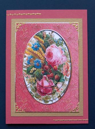 Vintage Roses & Dusky Pink Frame Pyramage by Jayne Jones