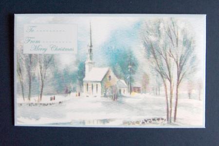 Vintage Christmas Church Money Wallet by Jayne Jones
