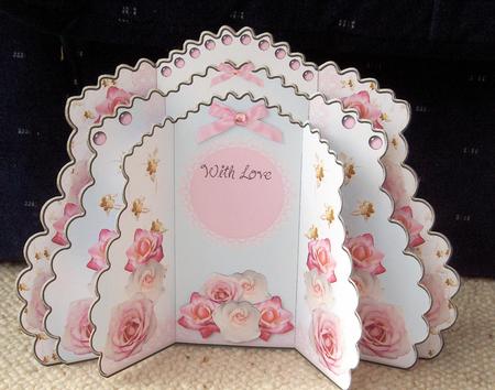 Triple Layer Gatefold - Blush Roses by Jayne Jones