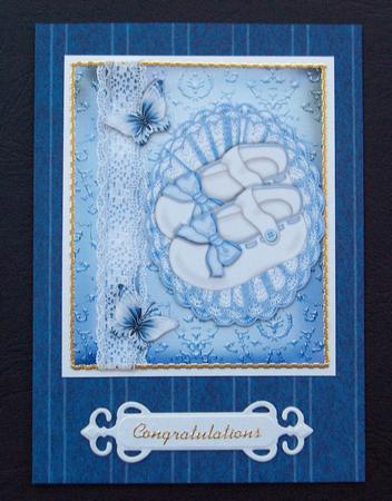 Congratulations Baby Boy Topper by Jayne Jones