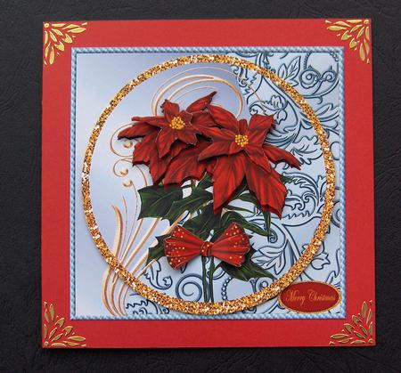 Mini Kit Poinsettia in Gold and Bleu by Jayne Jones