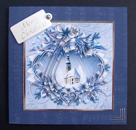 Winter Flower Extravaganza Teardrop Pyramid by Jayne Jones