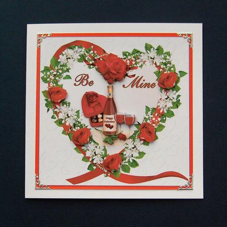 8x8 Valentine Floral Heart by Jayne Jones