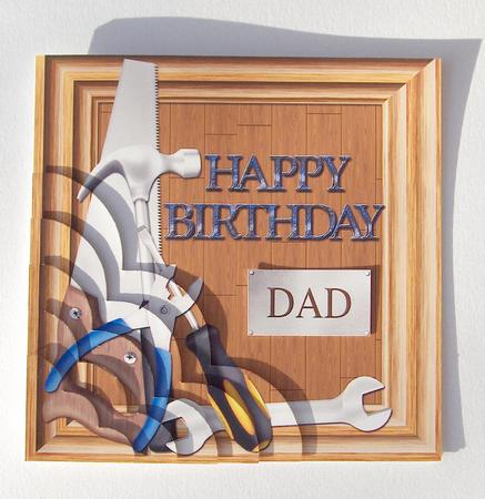 Male Tool Themed Birthday Corner Stacker by Jayne Jones