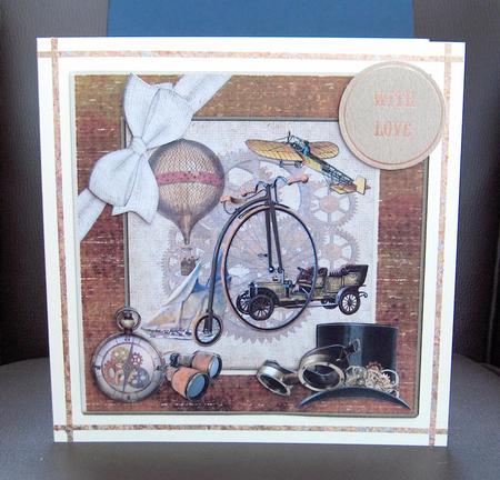 8x8 One for the Men Vintage Steampunk by Jayne Jones