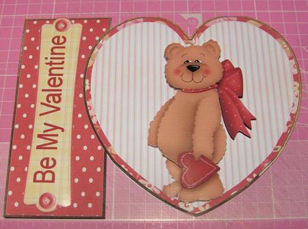 Teddy Bear Heart Shaped Card Mini Kit by Jayne Jones